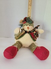 Plush Sitting Snowman