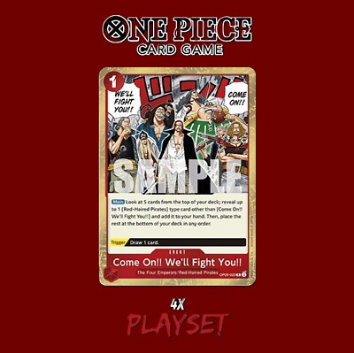 One Piece Card Come On!! OP09-020 Playset 4x Rare Emperors in the New World