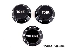  NEW CONTROL KNOBS for Fender SQUIER Classic Vibe Stratocaster Black
