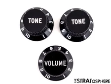 *NEW CONTROL KNOBS for Fender SQUIER Classic Vibe Stratocaster Black