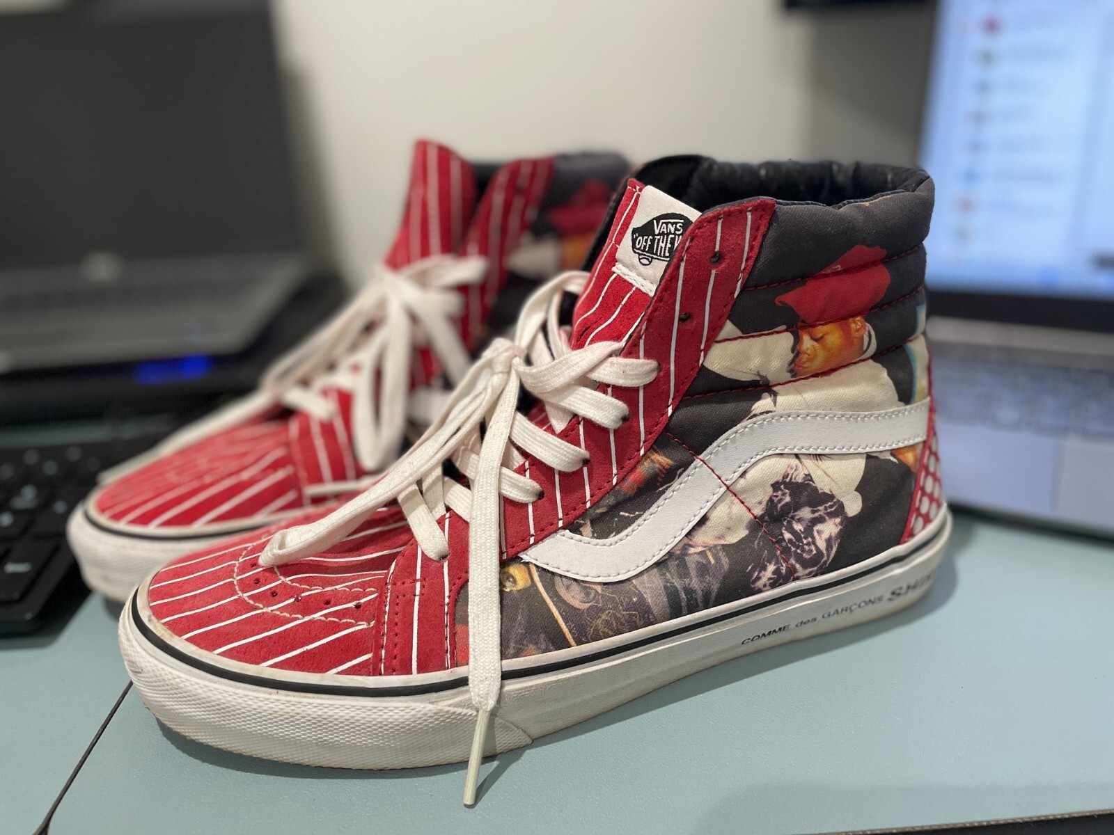 Vans x Supreme x Comme des Garçons x SK8-Hi Reissue Harold Hunter Sneakers 8 Red image 4