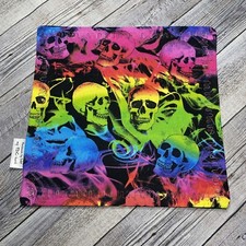 EDC HANK W/MICROFIBER BACK 8  - SKULLS MULTI COLIR NICE HANDKERCHIEF