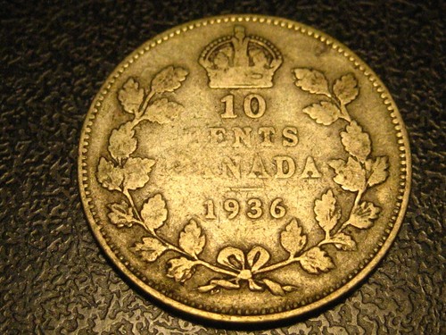 1936 Canadian Dime
