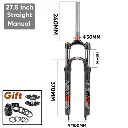 26 27.5 29'' Suspension Fork Mountain Bike Spring Fork Travel 100mm Front Fork - Picture 19 of 20