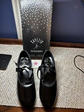 NOS VINTAGE CAPEZIO Dance Tap Shoes Adults Black Size 10M
