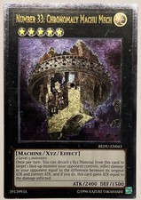 YuGiOh! Numero 33: Chronomaly Machu Mech (ultima rara) REDU-EN043 illimitato quasi nuovo