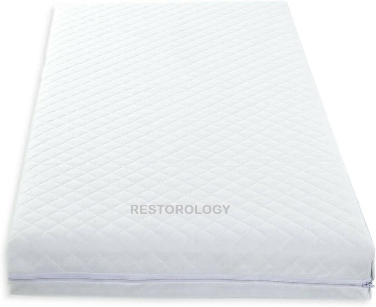 EXTRA THICK Travel Cot Mattress 95 x 65 x 10 CM QUILTED Breathable
