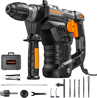 Heavy Duty 12.5 Amp Rotary Hammer Drill with Vibration Control & Safety Clutch