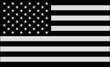 5" USA AMERICAN FLAG BLACK SUBDUED HELMET BUMPER STICKER DECAL MADE IN USA