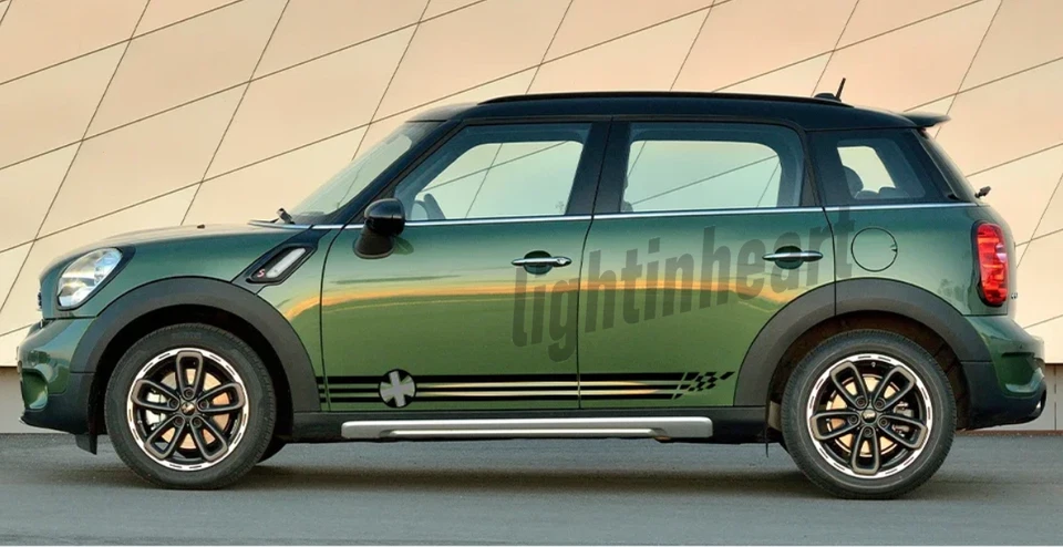 Graphics Union jack Car Sticker For Mini Cooper S JCW One Countryman Side Stripe Foto 2 de 4