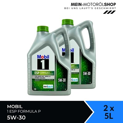 Mobil 1 ESP Formula P 5W-30 Mercedes GM Dexos2 Fiat Peugeot 2x5 Liter = 10 Liter
