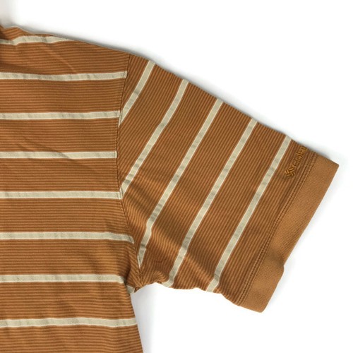 Camisa Polo Columbia Para Hombre Grande 100% Algodón Manga Corta Naranja Rayas Informal - Imagen 4 de 7