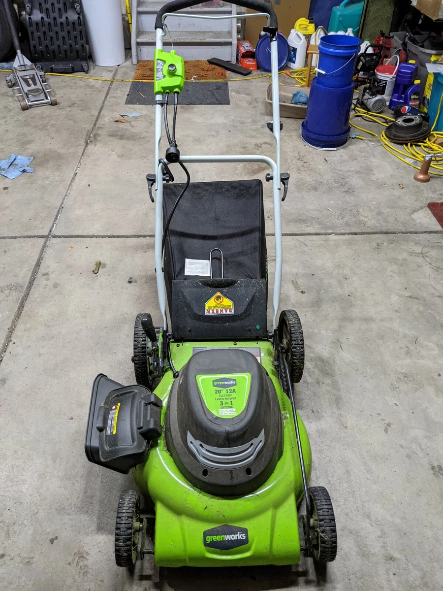 Greenworks 12 amp 20 inch corded electric lawn mower