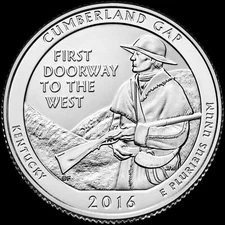 2016 P Cumberland Gap National Park Quarter Kentucky "New" "Uncirculated" ATB 