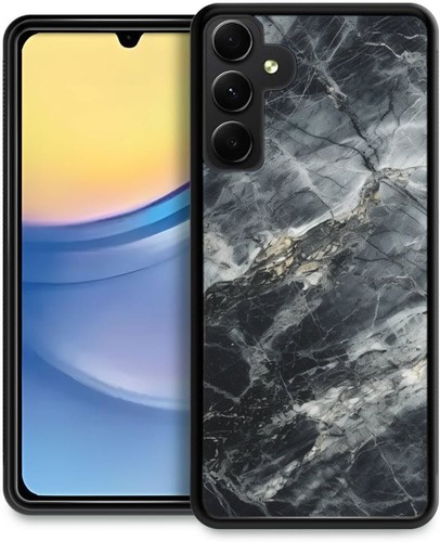Flexible Midnight marble black textured For Samsung A15 A16 S23 S24 S25 Ultra FE - 第 7/25 張圖片