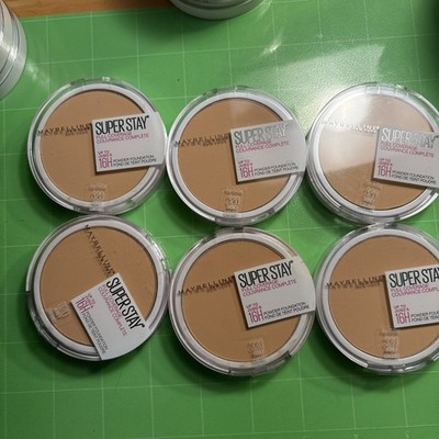 6X Maybelline Super Stay Full Coverage Powder Foundation 320 Honey Caramel See 
