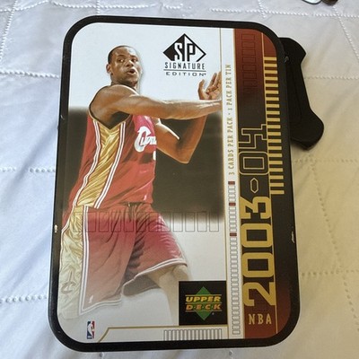 2003-04 SP Signature Edition Basketball Empty Tin LeBron James Rookie Player Tin