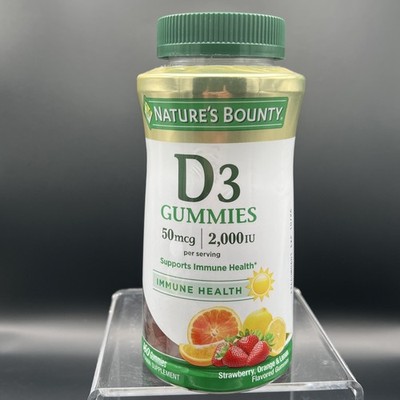 Nature's Bounty Vitamin D3 Gummies 50MCG 2000IU 160 Count 04/2026+- New, Sealed