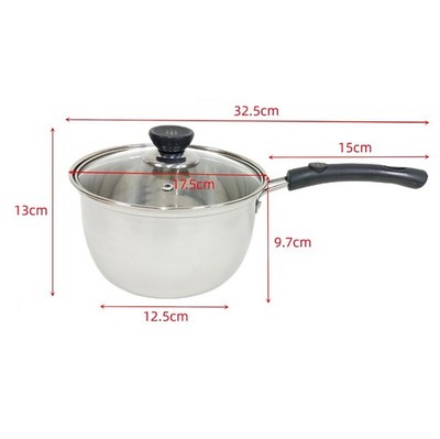 Milk Pot Stainless Steel Thickened With Anti Scald Handle Milk Warme SET