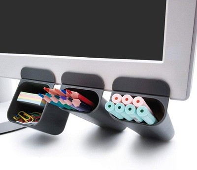 Goblin's Treasures DIY Pen Holders 3 Pack, Desktop Organizers Gray