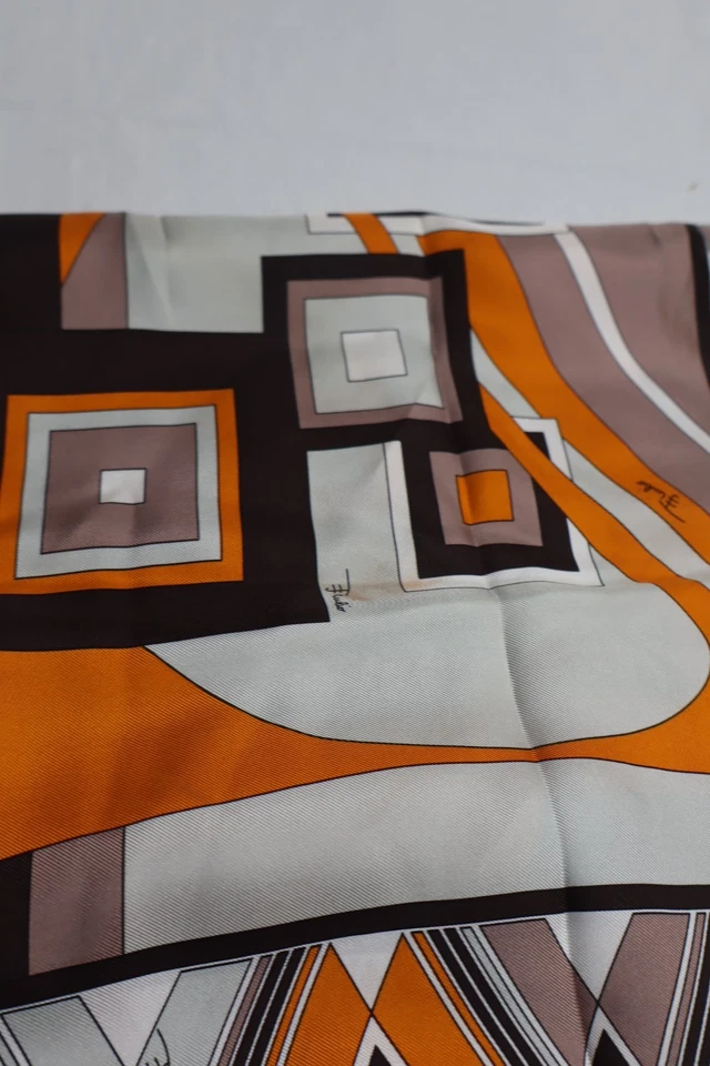 EMILIO PUCCI FIRENZE SETA FOULARD SCARF NECKTIE MADE ITALY VINTAGE CLASSIC - Imagen 2 de 4