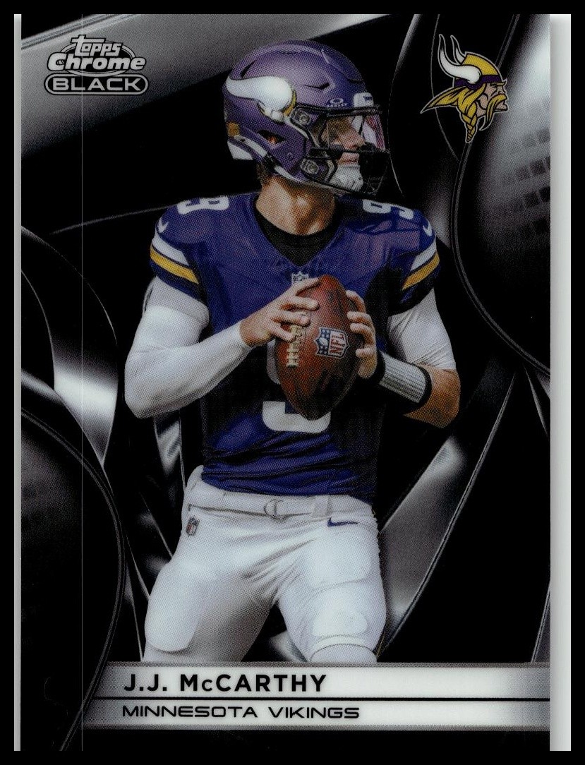 2025 Topps Chrome Black #67 J.J. McCarthy