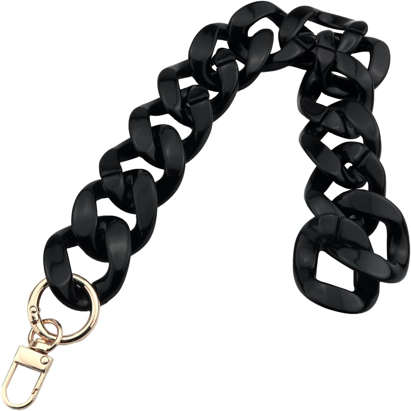 Black Acrylic Shoulder Strap Chain Bag Adjustable Handle Clutch DIY Crafts for D