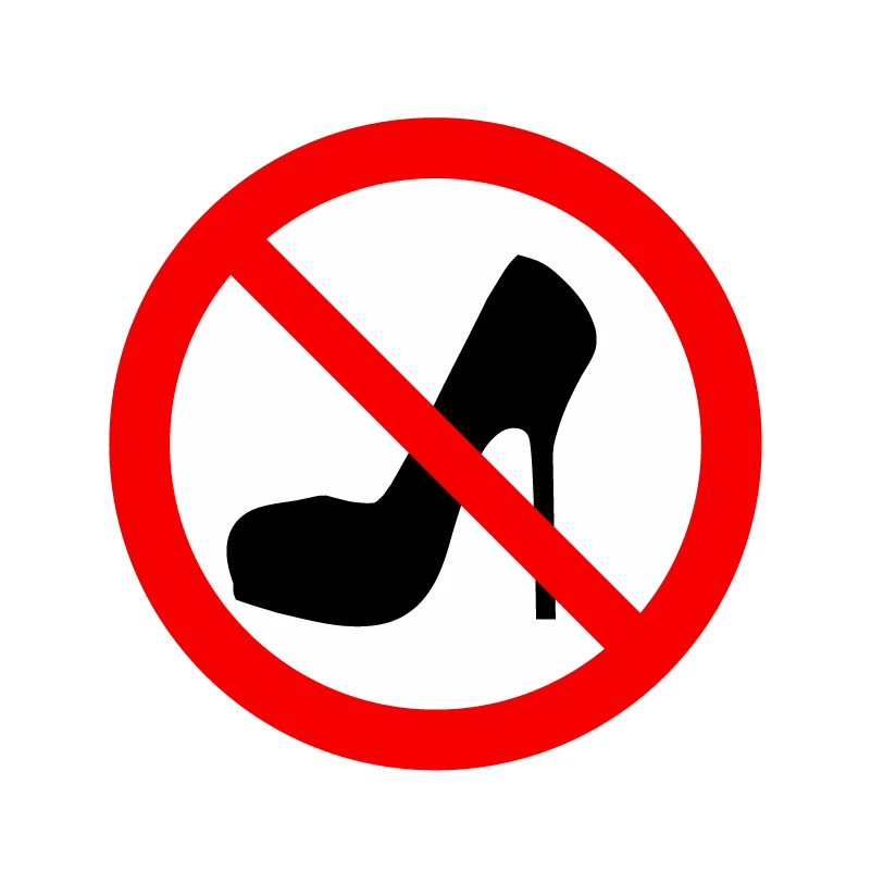 Sticker autocollant Signalétique interdit aux chaussures à talon - Photo 1/1