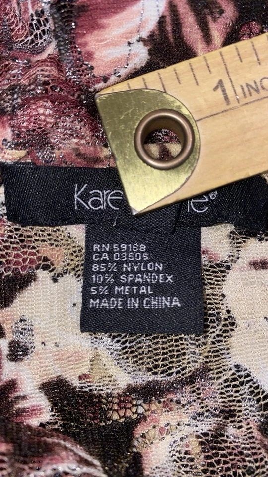 Top gótico grunge sin mangas de encaje floral negro con estrás talla XL Y2k años 90 para mujer Foto 4 de 4