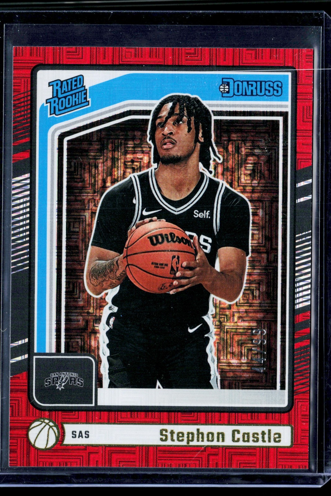 2024-25 Panini Donruss - Rated Rookie Stephon Castle #244 Choice Red /99 (RC)