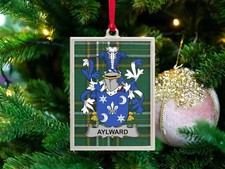 Aylward Irish Family Crest Christmas Ornament