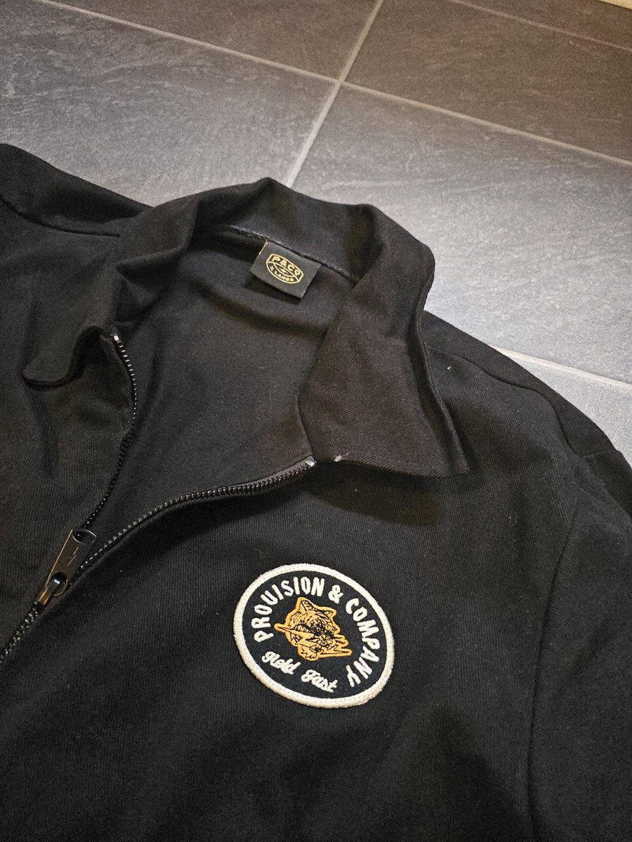 P & CO PROVISION BLACK HOLD FAST MECHANIC JACKET SZ XL CANVAS WORK CHORE View 2