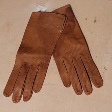 Vintage Leather Gloves Charter Club Wmn Size 7.5 Orig Tags 1980s Have a Stain