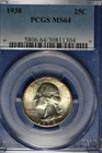 1938 PCGS MS64 WASHINGTON QUARTER #B51393