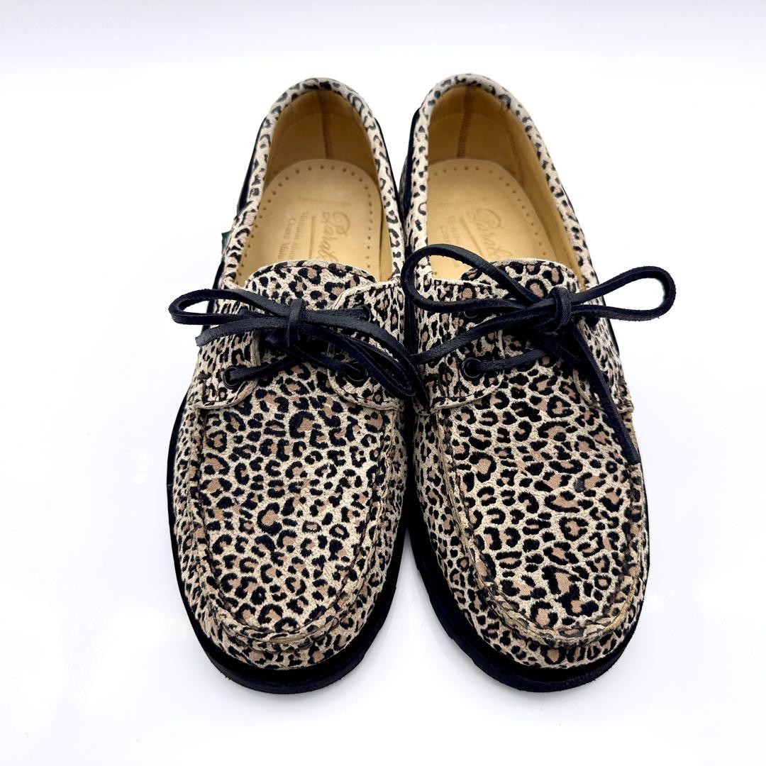 Paraboot ✖️unitedarrows 6 Paraboot × United Arrows MALO Leopard Deck Shoes Leather US6