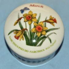 Portmeirion Botanic Garden Flowers Of The Month Treasure Box 🟢 MINT 🟢