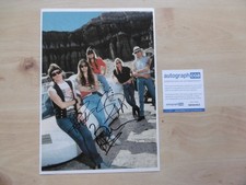 Iron Maiden Dickinson McBrain Harris autograph signed A4 index card Magazi ACOA