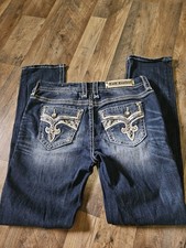 Women's Rock Revival Leni Easy Straight Distressed Jeans Size 29 X 31