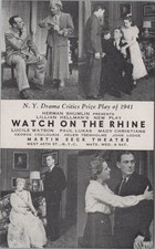 1941 WATCH ON THE RHINE Broadway Play Postcard Martin Beck Theatre NYC