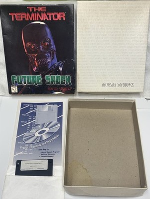 Vintage 1995 The Terminator Future Shock Floppy Disc Big Box Bethesda READ!!