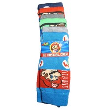 Official Nintendo Super Mario Bros Casual Crew Socks 6 Pairs Mens Shoe Size 8-12