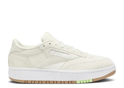 REEBOK Women's Club C Double Suede Trainers Sz 8 CHALK/CLASSIC WHITE/MORNING FOG