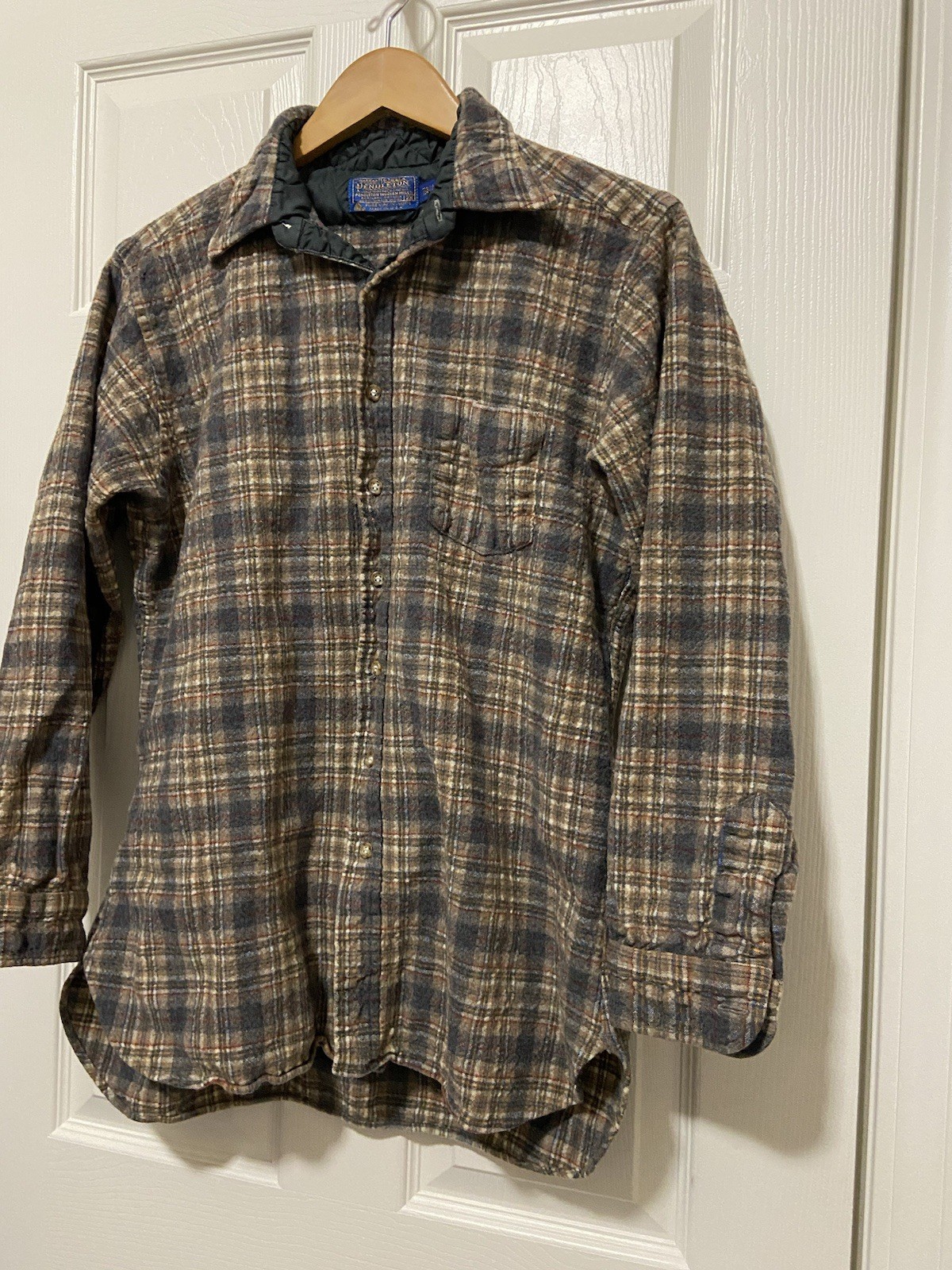 Vintage Pendleton Virgin Wool Button Down Flannel… - image 2