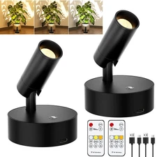 LED Rechargeable Spotlight Indoor, Battery Operated Spot Lights with Remote C...