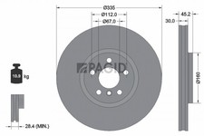 2x Bremsscheibe PAGID 56162NHC für BMW X1 U11 2er F74 1er F70 Active Tourer U06