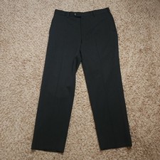 Brooks Brothers Madison Mens 35x30 Dark Gray Pleated Dress Pants