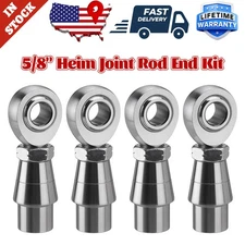 4x 5/8” Heim Joints Rod End Kit 750” Chromoly Left &Right Hand Thread Suspension