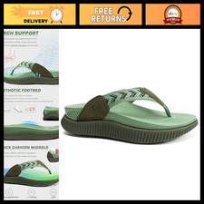Women's Orthotic Flip Flops with Arch Support, Cushioned Recovery Sandals