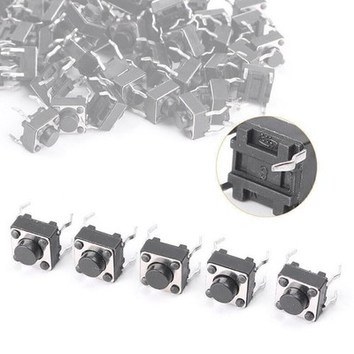 50xTactile Touch Push Button Switch Mini Momentary Tact Switches 6x6x5mm Schwarz
