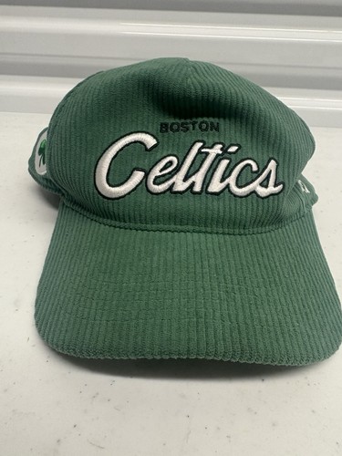 Boston Celtics ’47 Retro Script Corduroy Hitch Snapback Hat Eamon Embroidered
